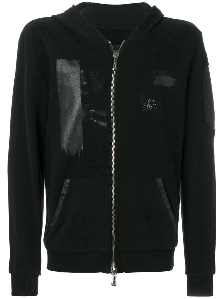 Rh45 Distressed Patch Sweater - Black