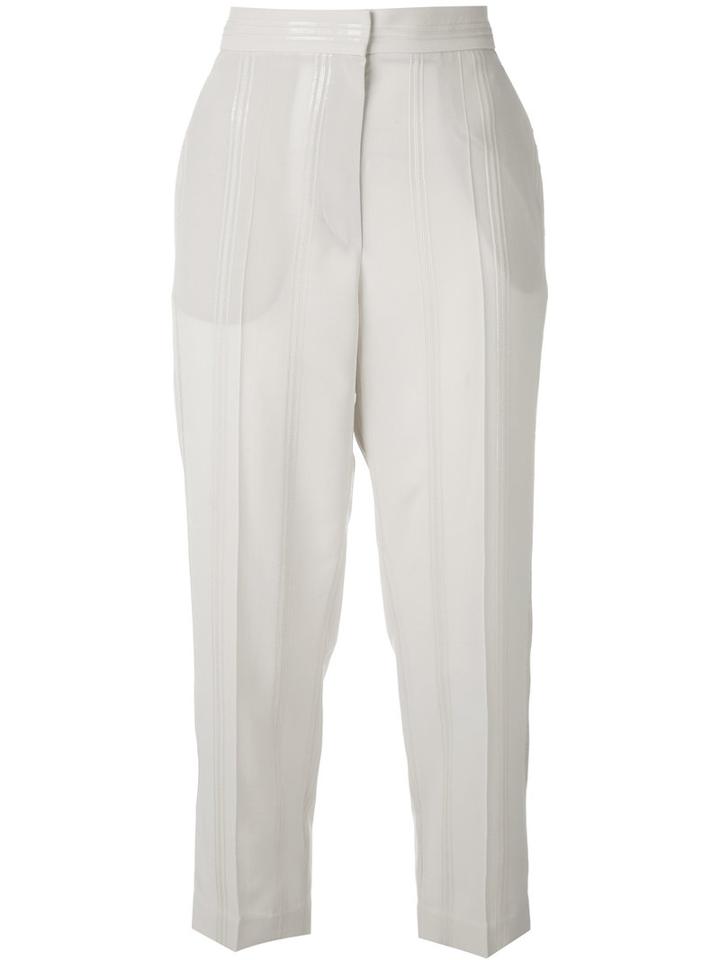 Brunello Cucinelli Sequin Stripe Trousers, Women's, Size: 42, Nude/neutrals, Silk/polyester/acetate