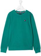 Tommy Hilfiger Junior Teen Logo Long-sleeve Sweater - Green