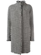 Gianluca Capannolo Tweed Coat, Women's, Size: 40, Black, Acrylic/polyamide/virgin Wool