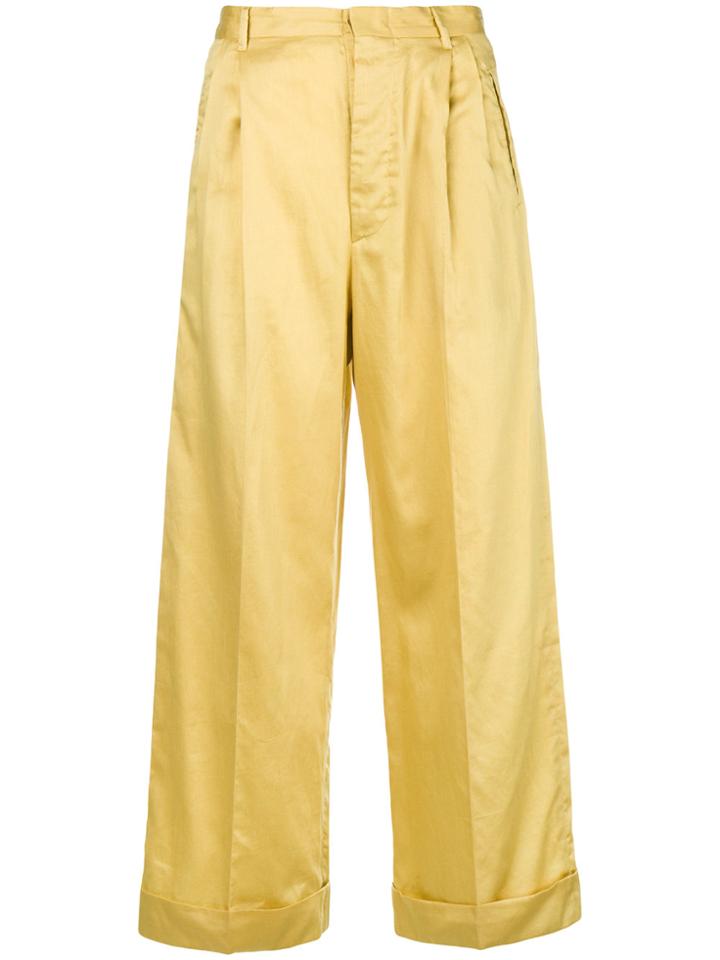 Romeo Gigli Vintage Straight-leg Trousers - Yellow & Orange