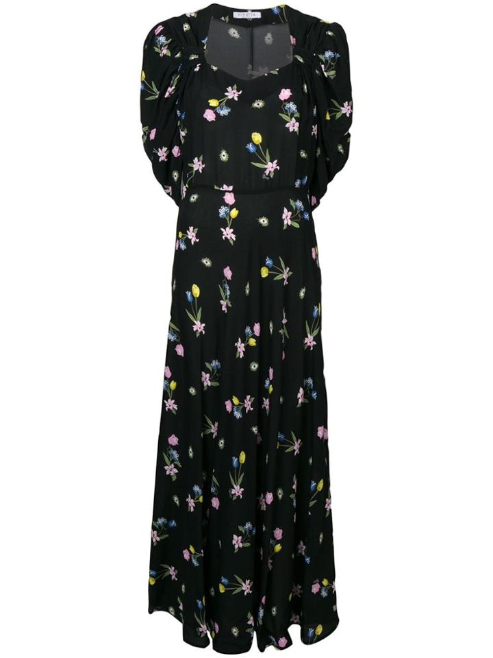 Vivetta Tulip Print Long Dress - Black