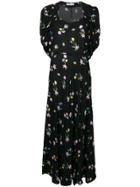 Vivetta Tulip Print Long Dress - Black