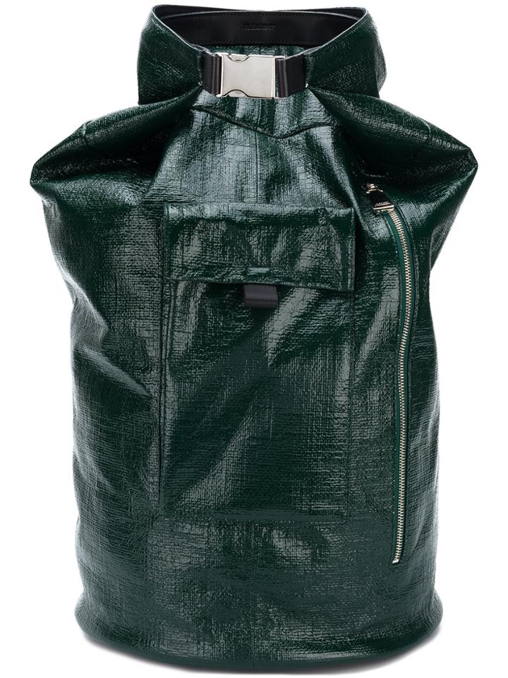 Jil Sander Buckle Slouchy Backpack - Green