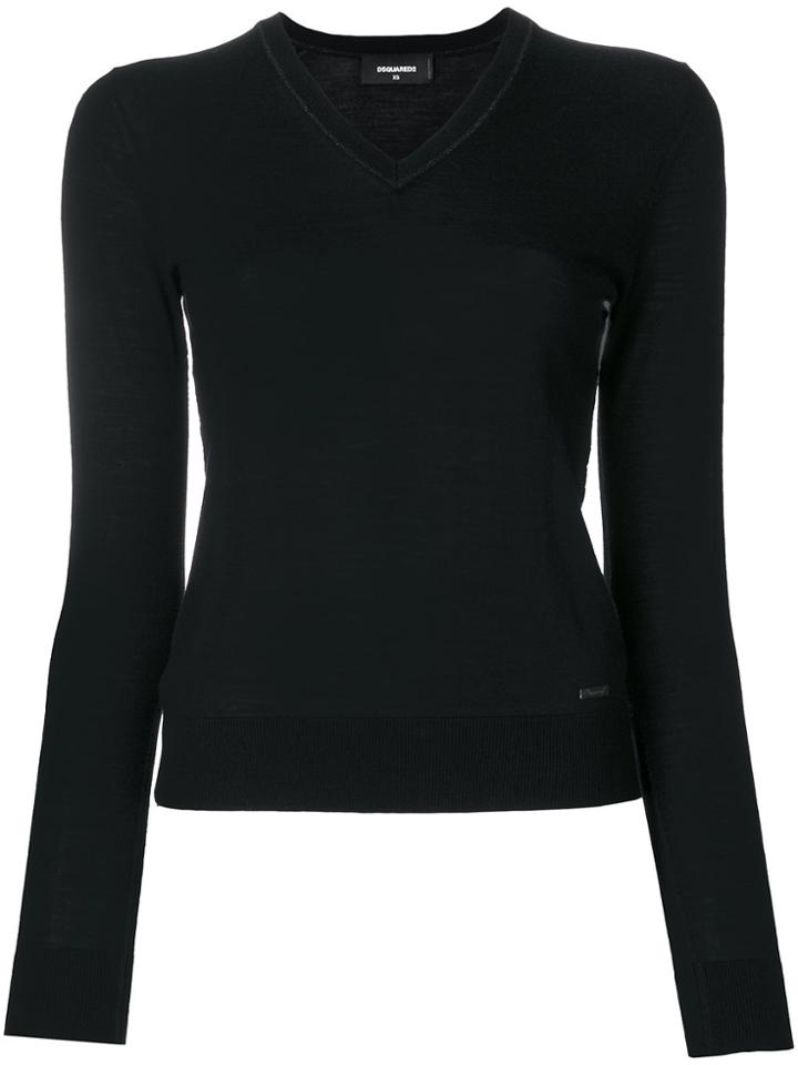 Dsquared2 V-neck Jumper - Black
