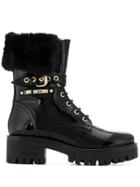 Love Moschino Buckled Ankle Biker Boots - Black