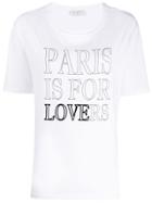 Sandro Paris Slogan Print T-shirt - White