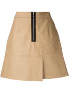 Alexander Wang Mini Skirt With Zip, Women's, Size: 6, Brown, Cotton