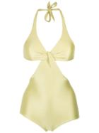 Adriana Degreas Cut Out Swimsuit - Yellow