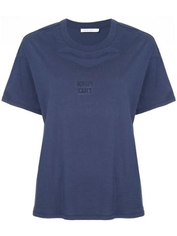 Nobody Denim Nobody Cares Embroidered T-shirt - Blue