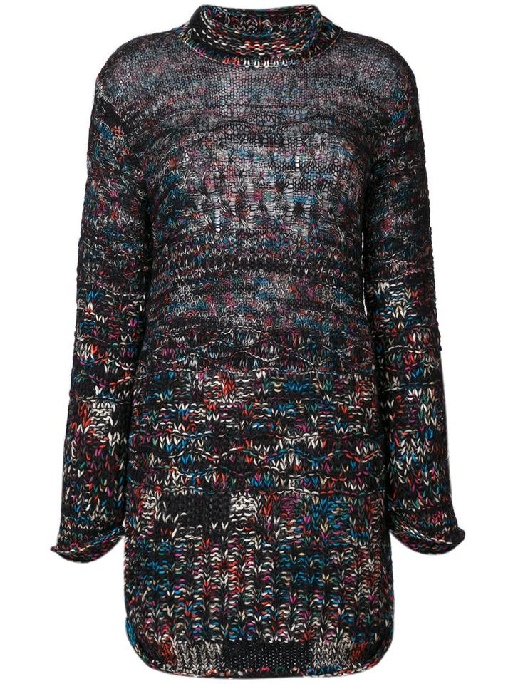 Missoni - Oversized Roll Neck Jumper - Women - Nylon/cashmere/mohair/alpaca - 44, Blue, Nylon/cashmere/mohair/alpaca
