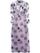 Simone Rocha Flower Dress, Women's, Size: 8, Pink/purple, Polyamide/polyester/wool