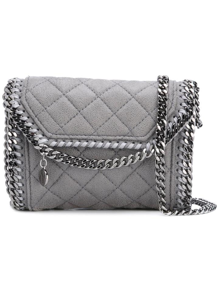 Stella Mccartney Quilted Falabella Cross-body Bag, Women's, Grey, Artificial Leather