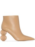 Cult Gaia Neutral Cam 100 Leather Boots - Neutrals