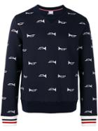 Moncler Gamme Bleu Embroidered Sweatshirt, Men's, Size: Small, Blue, Cotton/polyester/viscose