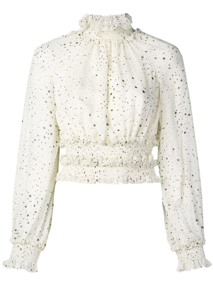 Giambattista Valli Polka Dot Blouse - White
