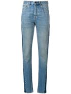 Saint Laurent Side-stripe Fitted Jeans - Blue