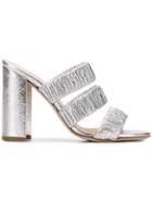 Chloe Gosselin Delphinium Ruched Mules - Silver