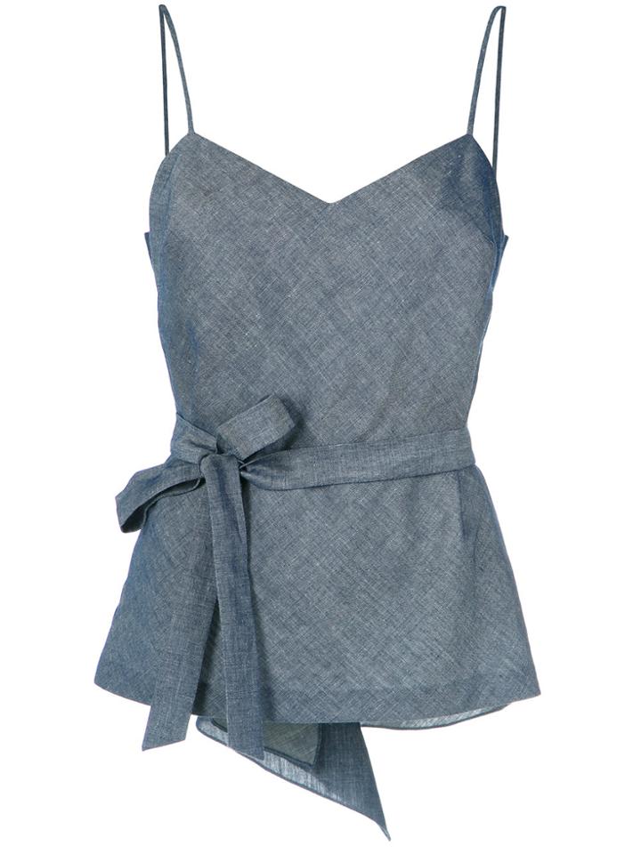 Giuliana Romanno Belted Blouse - Blue