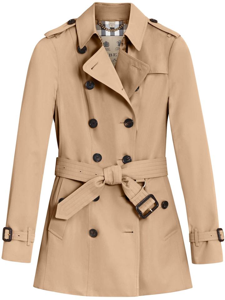 Burberry Sandringham Short Trench Coat - Nude & Neutrals
