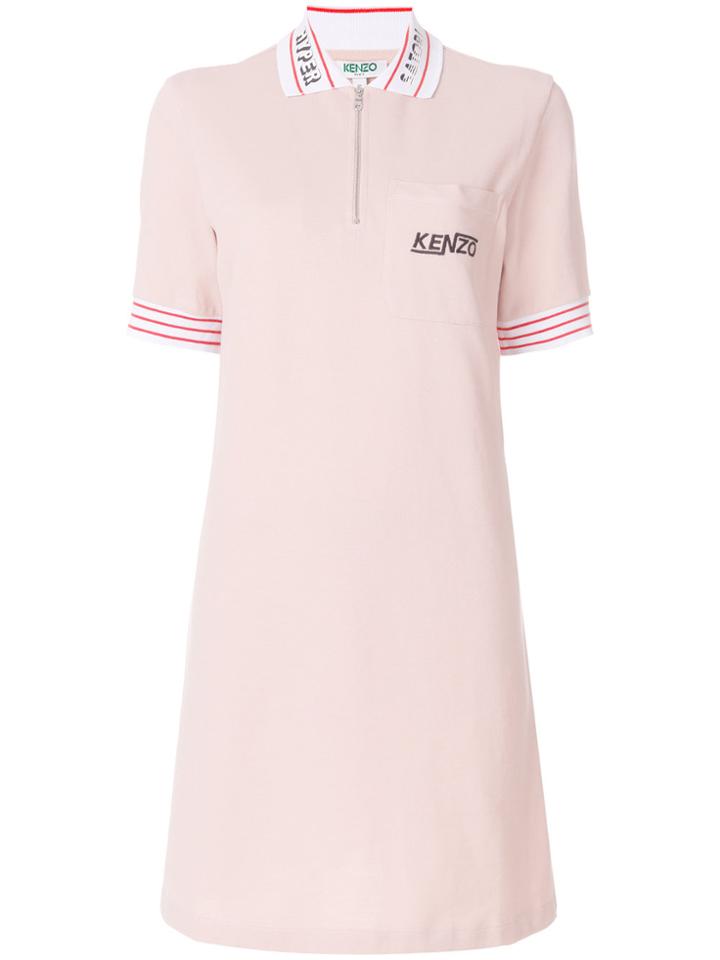 Kenzo Short Sleeve Dress - Pink & Purple