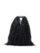 Mm6 Maison Margiela Fur Look Tote Bag - Black