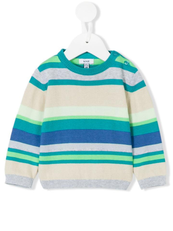Knot - Sea Striped Sweater - Kids - Cotton - 12 Mth, Blue