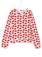 Au Jour Le Jour Kids - Apple Print Sweatshirt - Kids - Cotton - 14 Yrs, White
