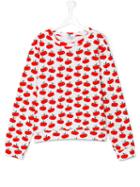Au Jour Le Jour Kids - Apple Print Sweatshirt - Kids - Cotton - 14 Yrs, White