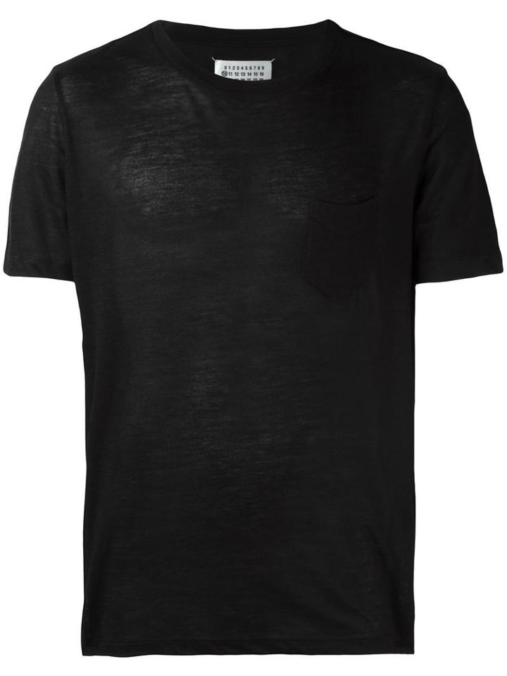 Classic Short Sleeve T-shirt, Men's, Size: 50, Black, Cotton/ramie, Maison Margiela