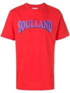 Soulland Logo Print T-shirt - Red