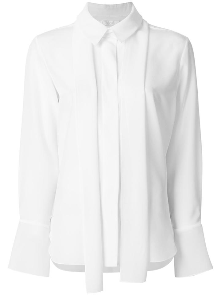 Chloé Tie Detail Blouse - White