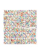 Moschino All Over Logo Print Scarf - White