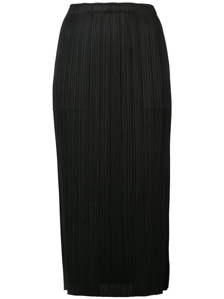 Pleats Please By Issey Miyake Pleated Mid-lenght Skirt - Black