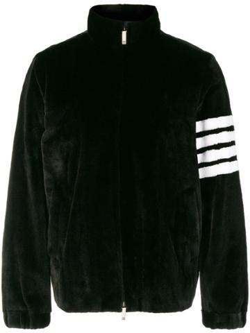 Thom Browne 4-bar Intarsia Dyed Fur Jacket - Black