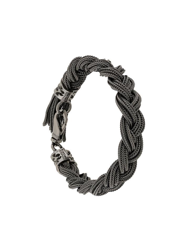 Emanuele Bicocchi Braided Chain Bracelet - Black