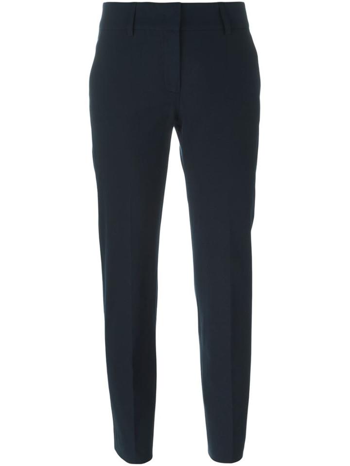 Piazza Sempione Tapered Trousers, Women's, Size: 44, Blue, Cotton/spandex/elastane