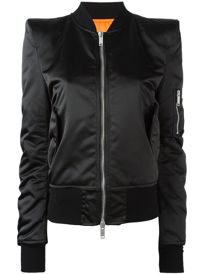 Unravel Bomber Jacket, Women's, Size: 40, Black, Polyamide/cotton/polyurethane