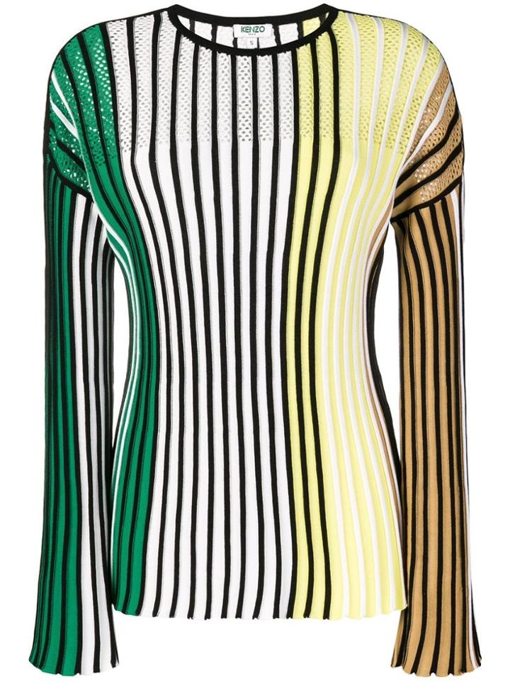 Kenzo Striped Knitted Top - Yellow