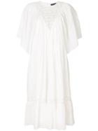 Antik Batik Lace-insert Midi Dress - White