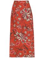 Sissa Flor Do Agreste Midi Skirt - Red