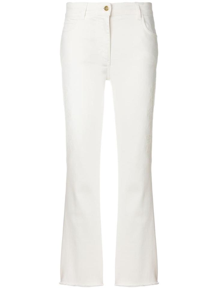 Etro Front Zipped Jeans - White