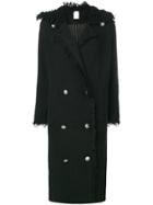 Pinko Long Double-breasted Coat - Black