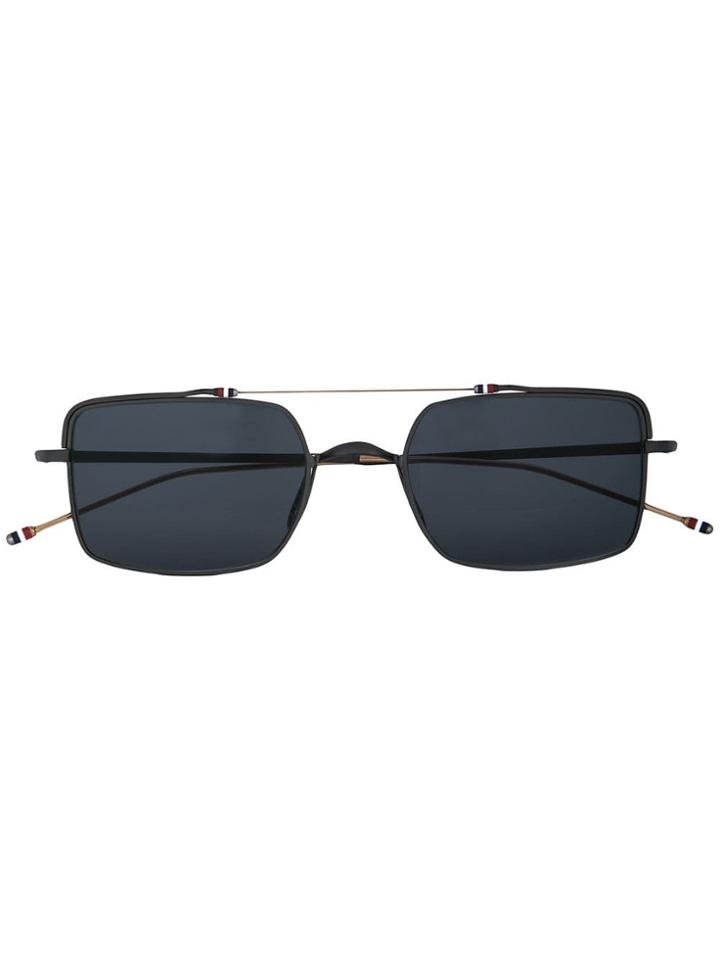 Thom Browne Eyewear Rectangle Frame Sunglasses - Black