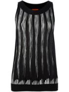 Missoni Pleated Sleeveless Blouse, Women's, Size: 42, Black, Rayon/wool