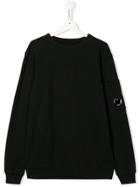 Cp Company Kids Teen Logo Plaque Jumper - Black