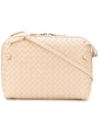 Bottega Veneta Mink Intrecciato Nappa Messenger Bag - Neutrals