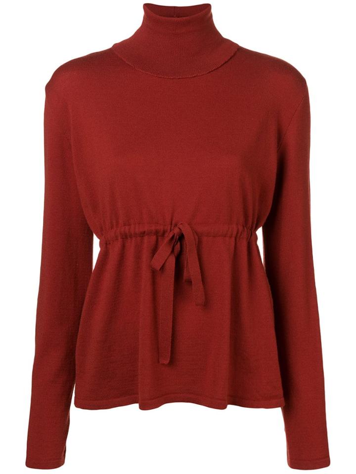 Société Anonyme High Neck Knitted Top - Red