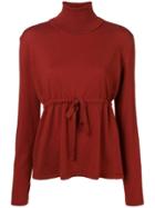 Société Anonyme High Neck Knitted Top - Red