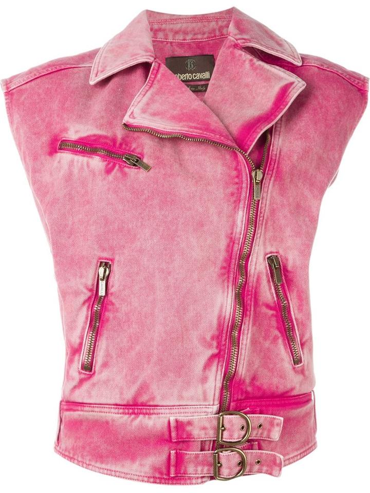 Roberto Cavalli Sleeveless Biker Jacket